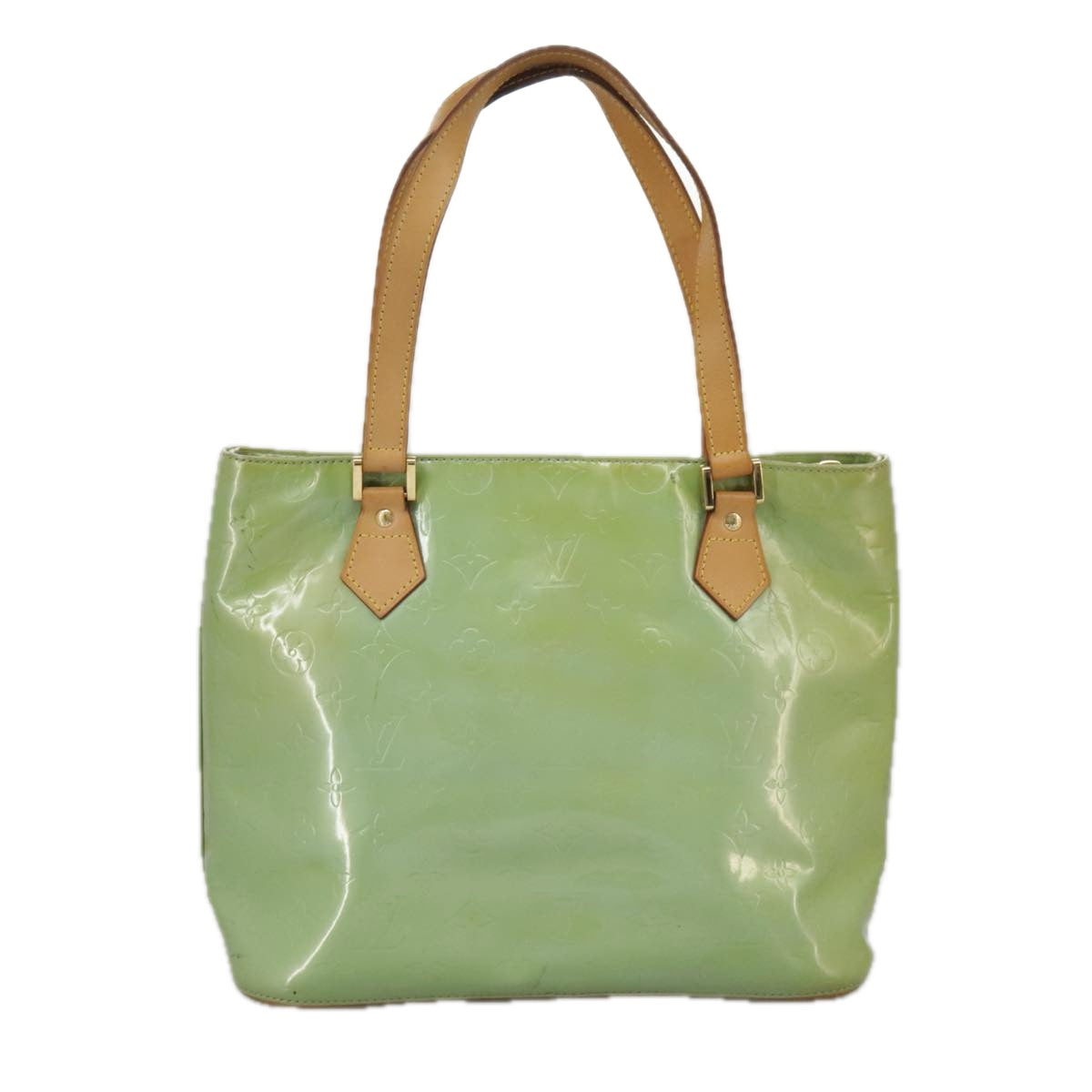 Louis Vuitton Houston Green Patent Leather Handbag (Pre-Owned)