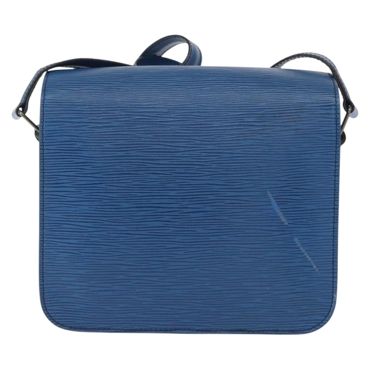 Louis Vuitton Cartouchiere Epi Leather Blue Leather Shoulder Bag Bag (Pre-Owned)