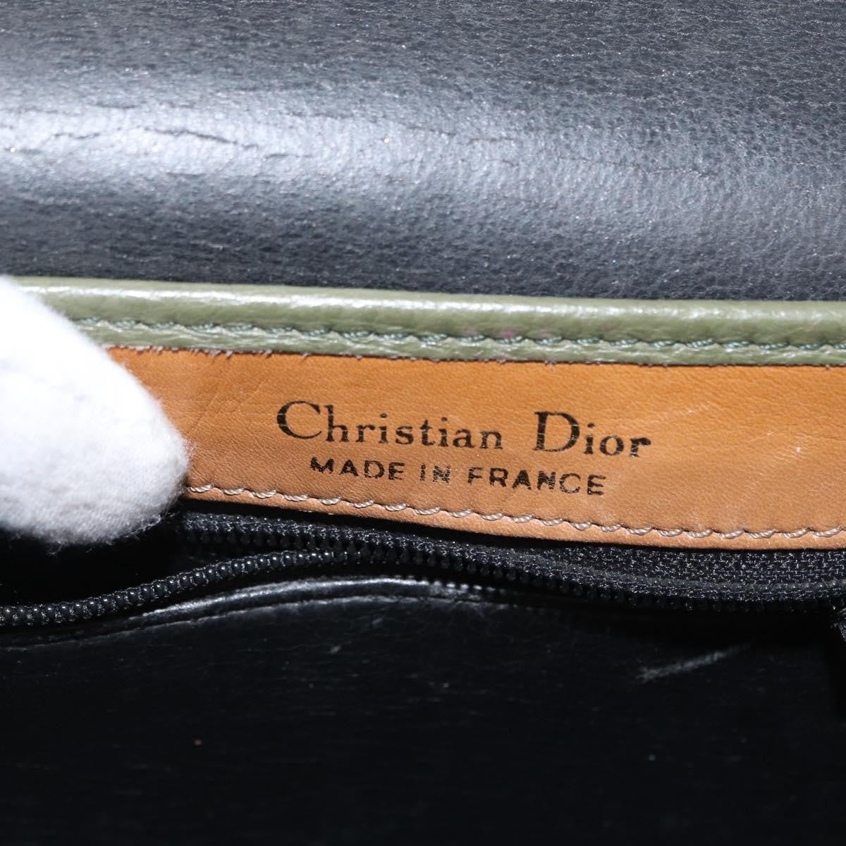 Christian Dior Vintage Leather Green Leather Shoulder Bag Bag (Pre-Owned)