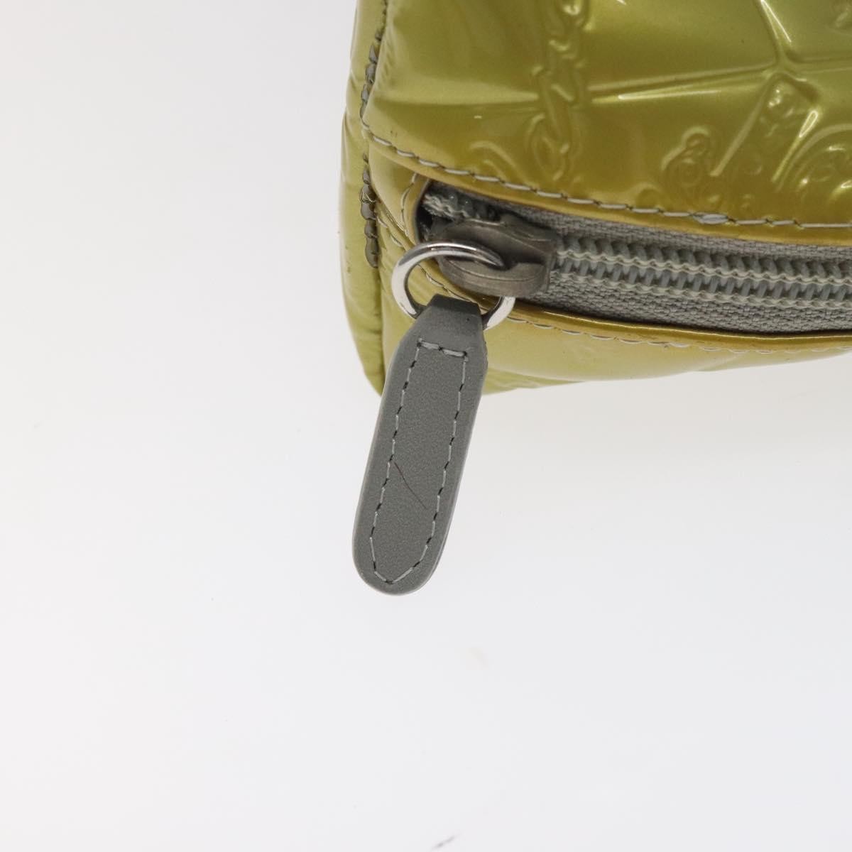 Chanel Vintage Toiletry Patent Leather Silver Other Clutche & Pouche Bag (Pre-Owned)
