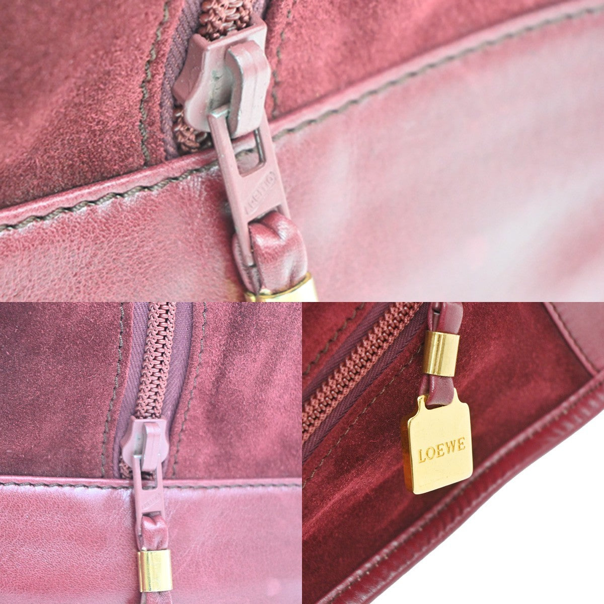 Loewe Amazona Suede Red Suede Handbag (Pre-Owned)