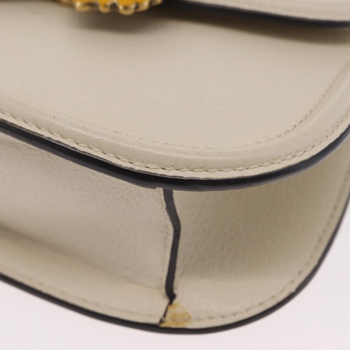 Gucci Totem Leather Beige Leather Shoulder Bag Bag (Pre-Owned)