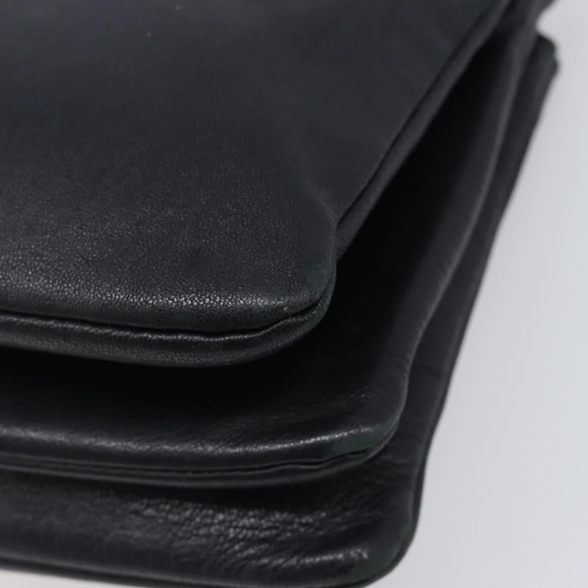 Celine Trio Leather Black Leather Crossbody Bag Bag (Pre-Owned)