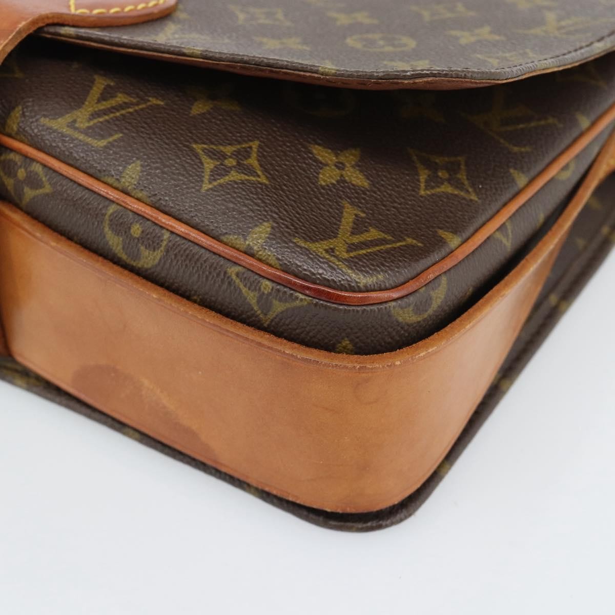 Louis Vuitton Cartouchiere Monogram Canvas Brown Canvas Shoulder Bag Bag (Pre-Owned)