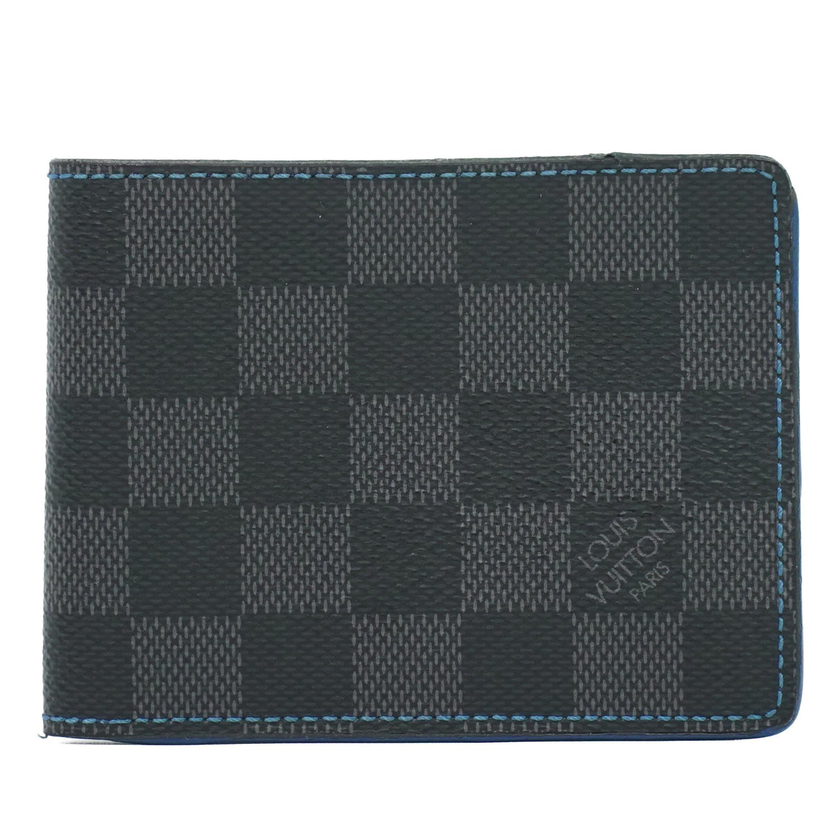 Louis Vuitton Slender Damier Graphite Black Canvas Wallets Accessory (Pre-Owned)