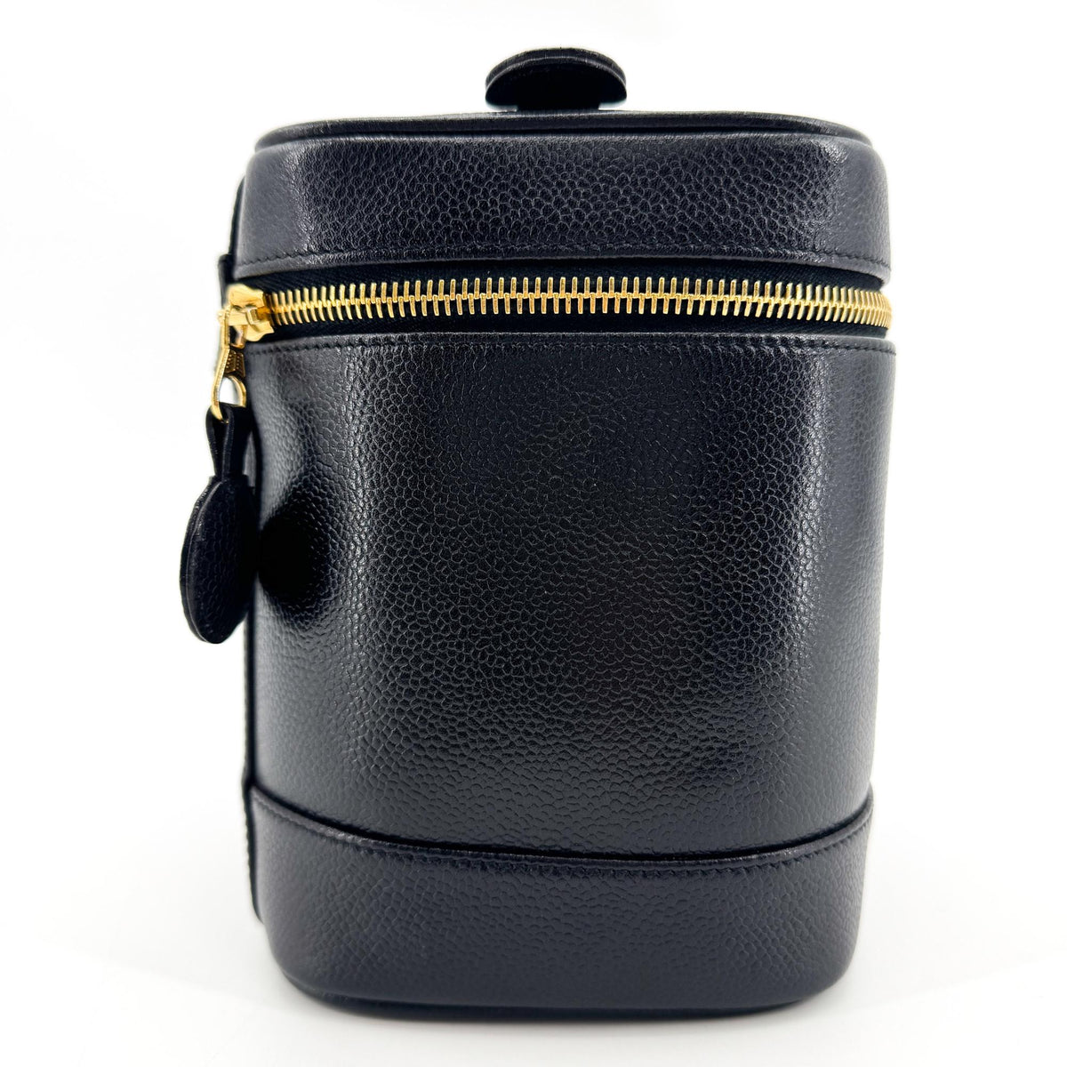 Chanel Vintage Timeless Cosmetic Case Caviar Black Leather Clutche & Pouche Bag (Pre-Owned)