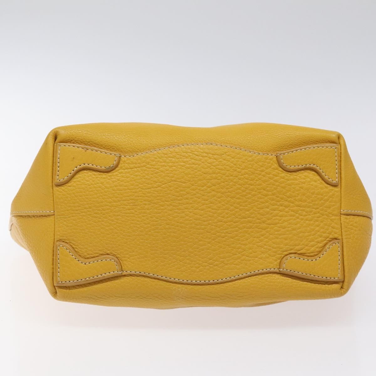 Prada Vintage Leather Yellow Leather Handbag (Pre-Owned)