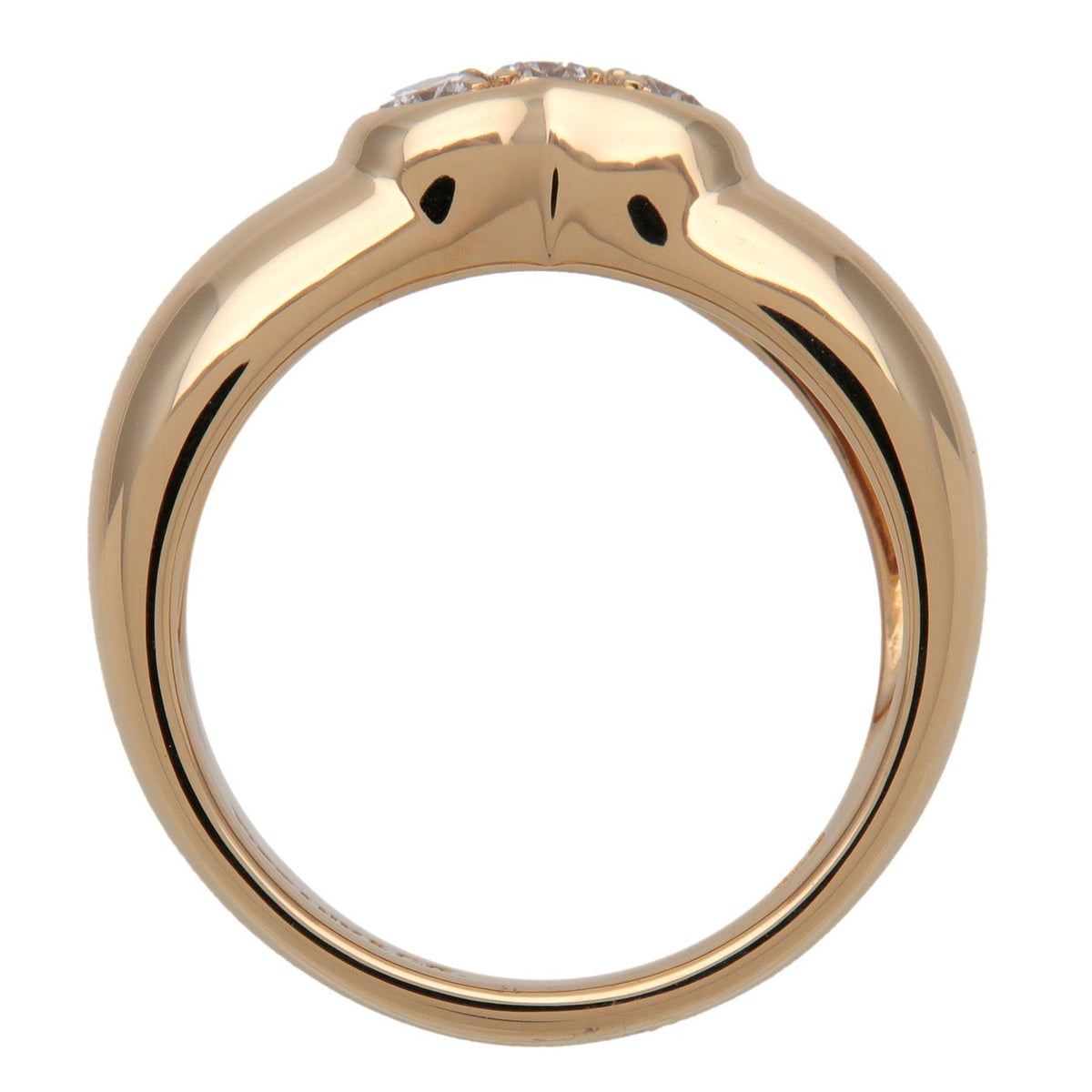 Tiffany & Co. Heart Band 18K Yellow Gold With Diamonds Gold Yellow_Gold Ring Jewelry (Pre-Owned)
