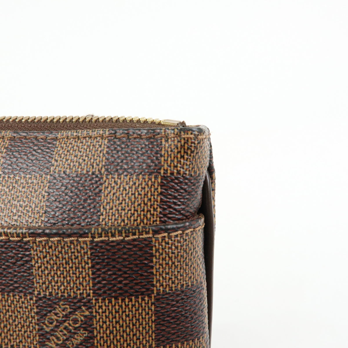 Louis Vuitton Brooklyn Pochette Plate Damier Brown Canvas Clutche & Pouche Bag (Pre-Owned)