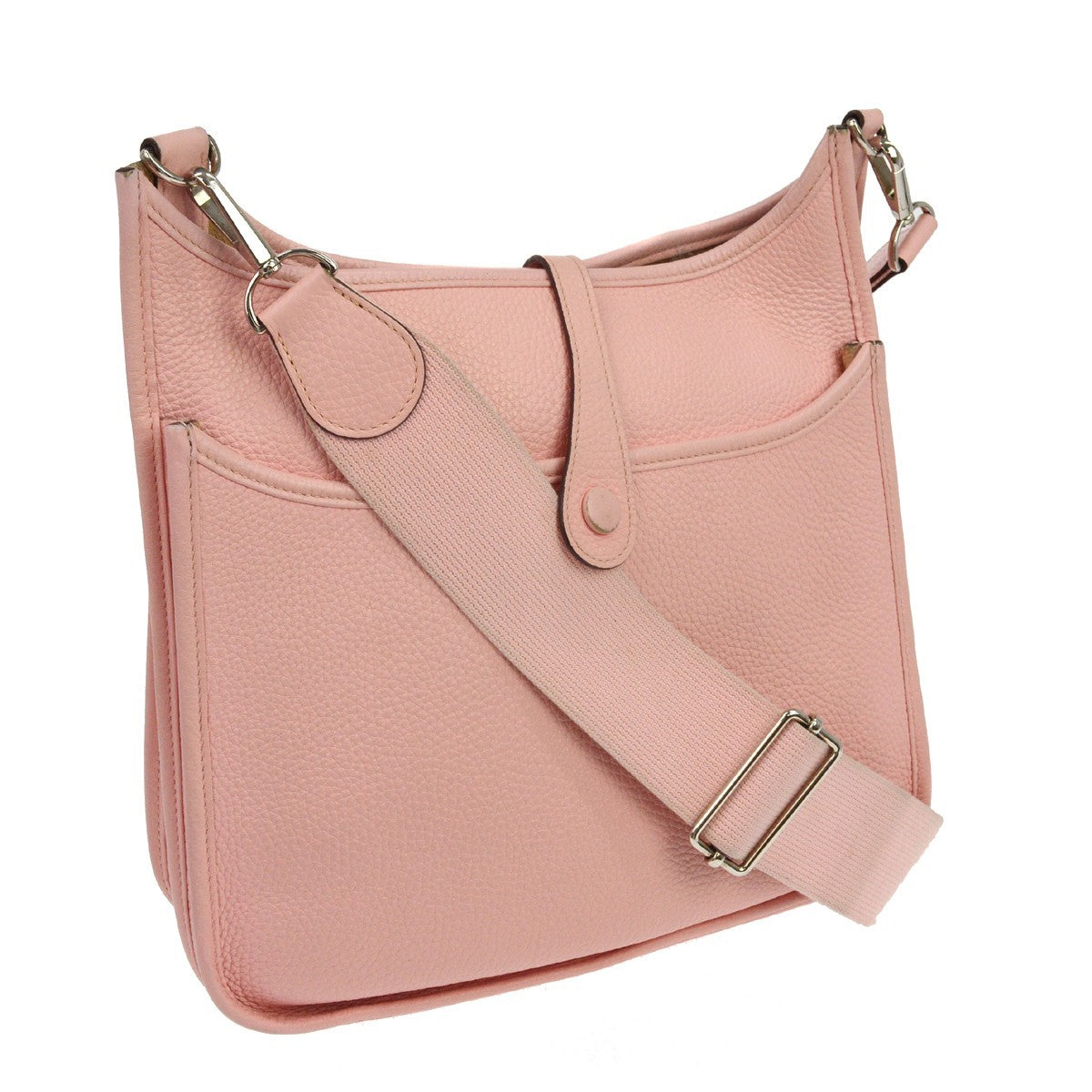 Hermes Evelyne Bag Gen Iii Clemence Pink Calfskin Shoulder Bag Bag (Pre-Owned)