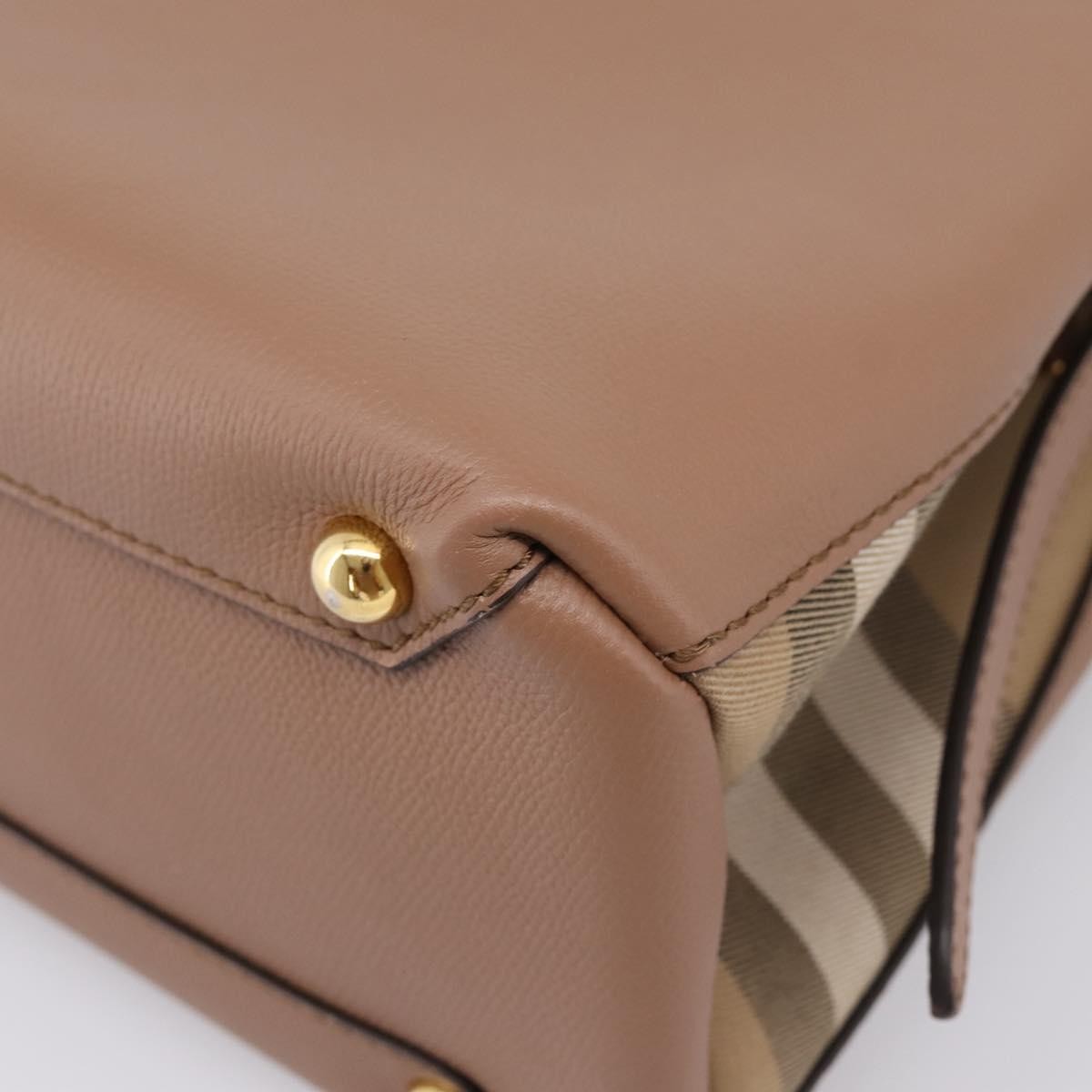 Burberry Camberley Top Handle Leather Brown Leather Shoulder Bag Bag (Pre-Owned)