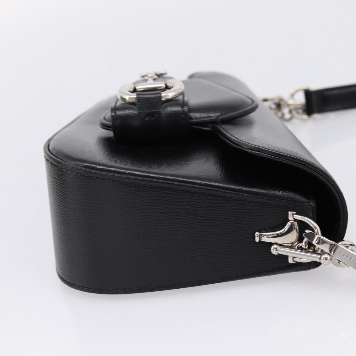 Gucci Horsebit 1955 Asymmetric Leather Black Leather Shoulder Bag Bag (Pre-Owned)