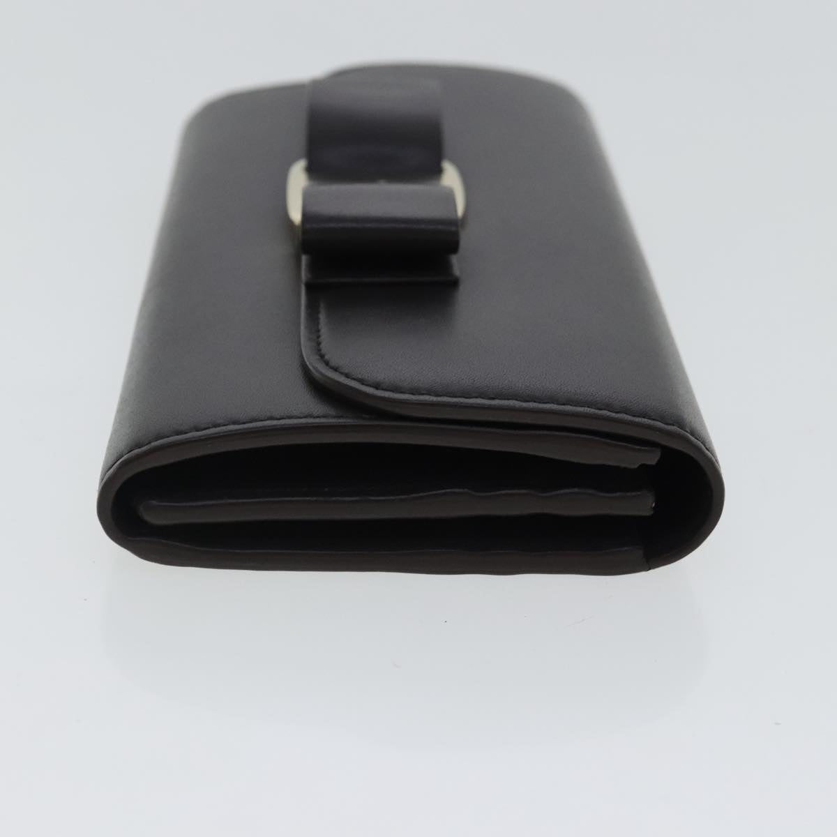 Salvatore Ferragamo Vara Black Leather Wallet  (Pre-Owned)