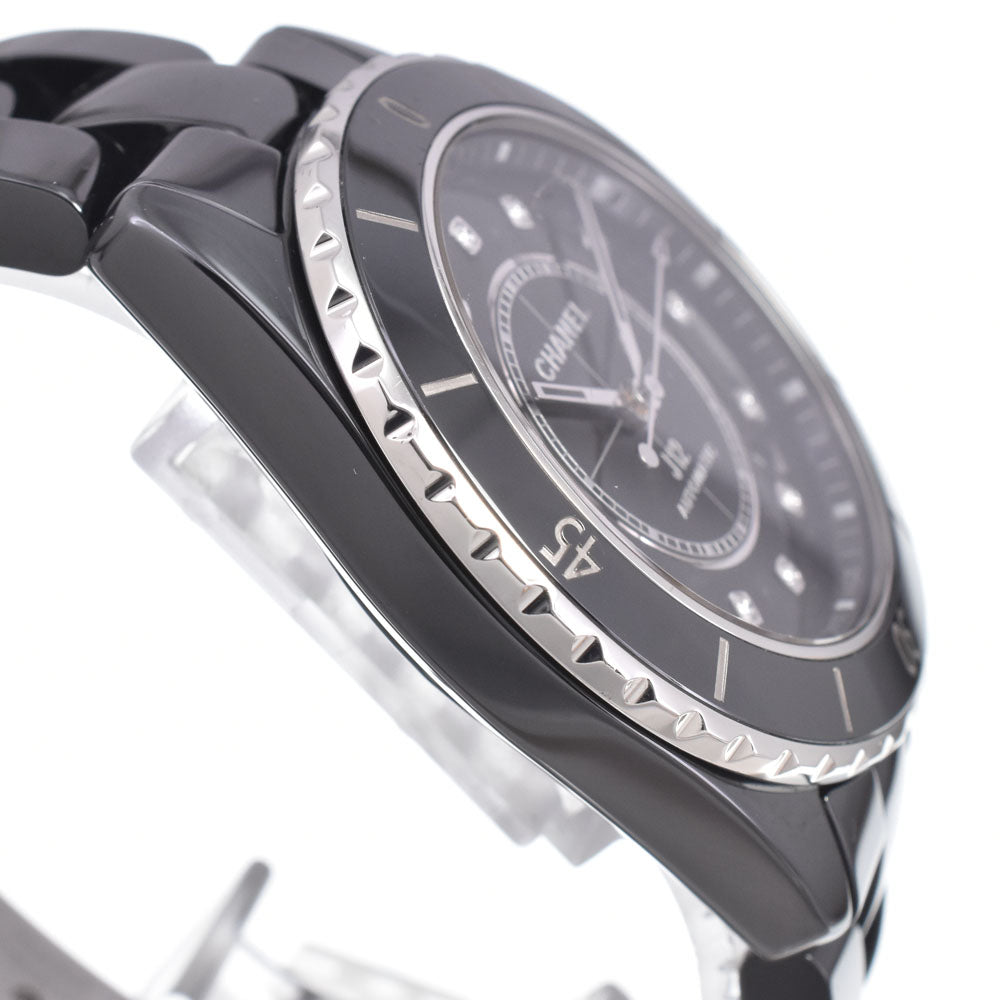 Chanel J12 Automatic Ceramic And Stainless Steel With Diamond Markers Watch (Pre-Owned)