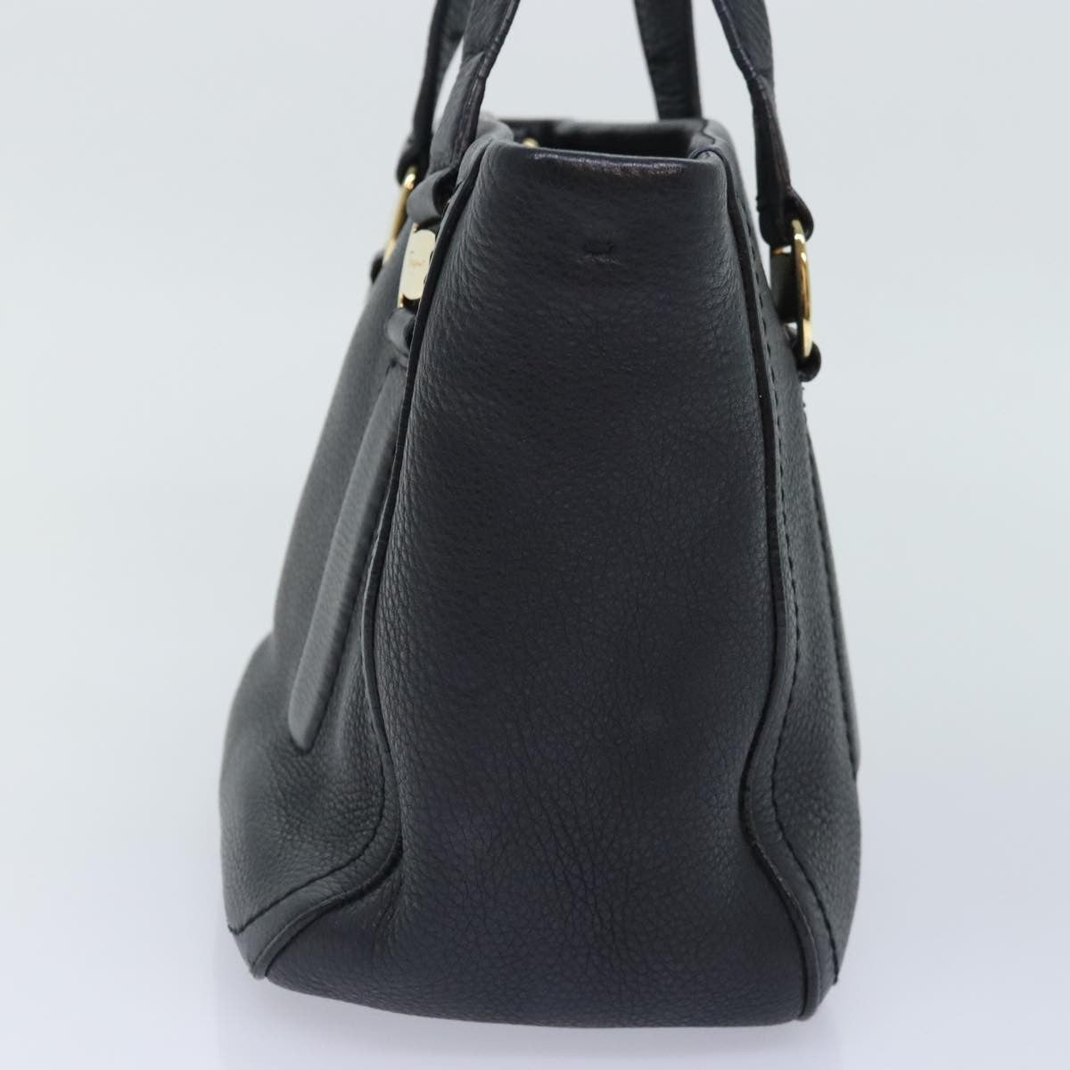 Salvatore Ferragamo Vala Leather Black Leather Handbag (Pre-Owned)