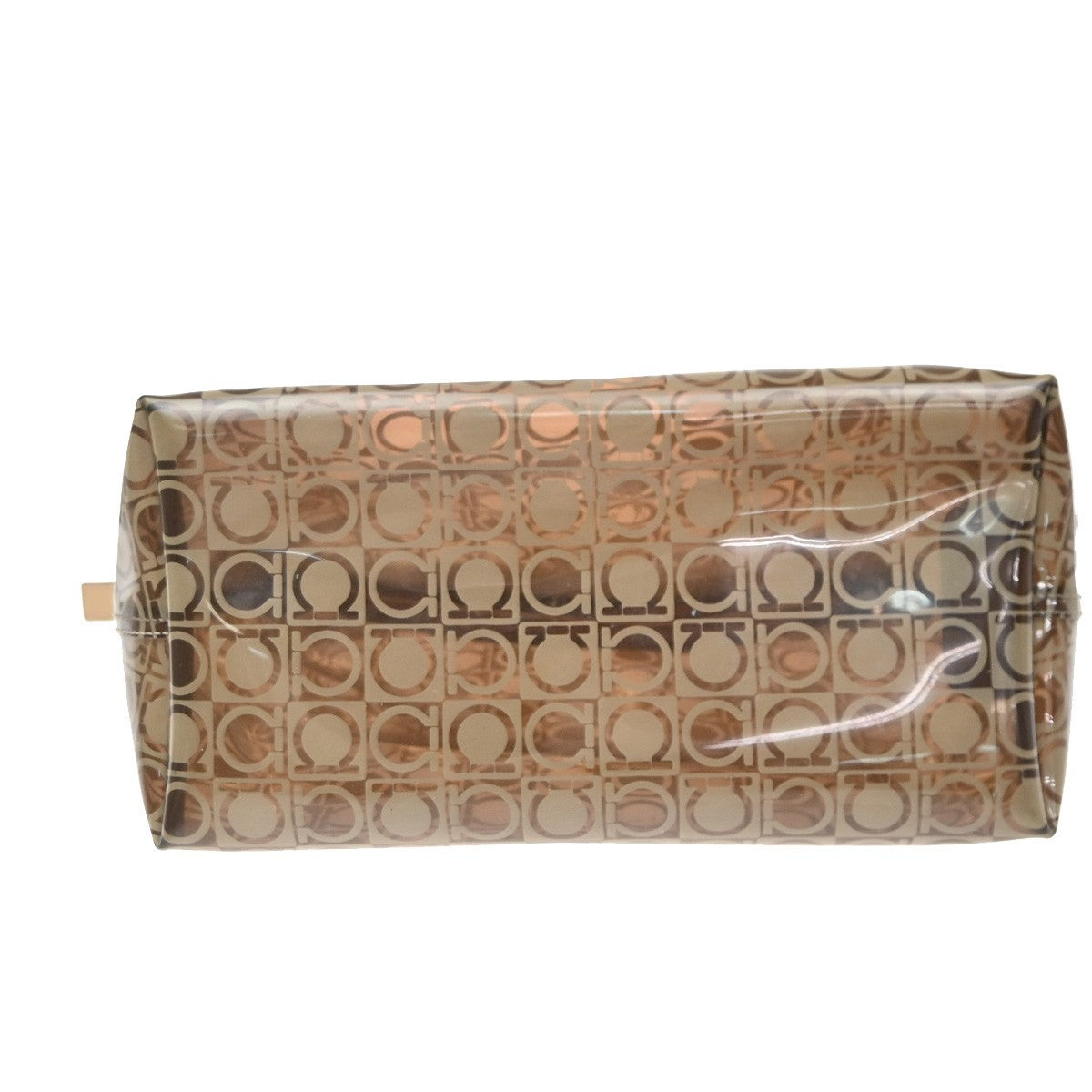 Salvatore Ferragamo Gancini Pvc Leather Brown Pvc Shoulder Bag Bag (Pre-Owned)