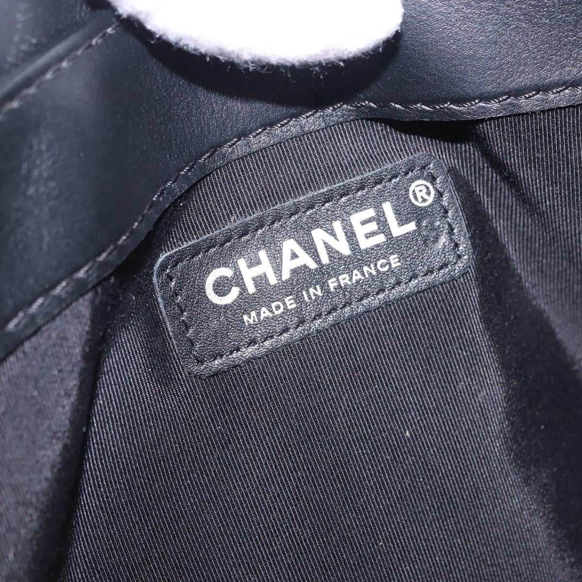 Chanel Reverso Boy Flap Patent Black Patent_Leather Shoulder Bag Bag (Pre-Owned)