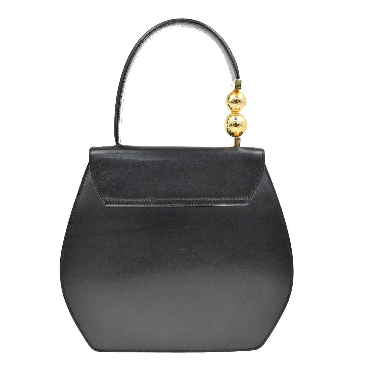 Celine Vintage Leather Black Leather Shoulder Bag Bag (Pre-Owned)