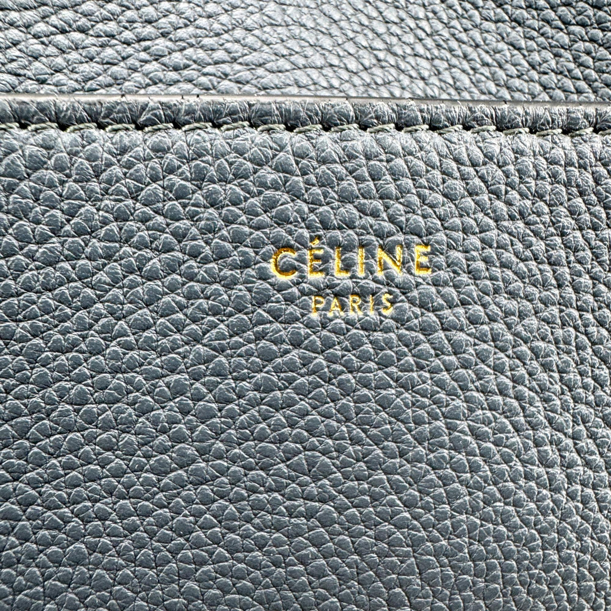 Celine Sangle Seau Calfskin Navy Leather Handbag (Pre-Owned)