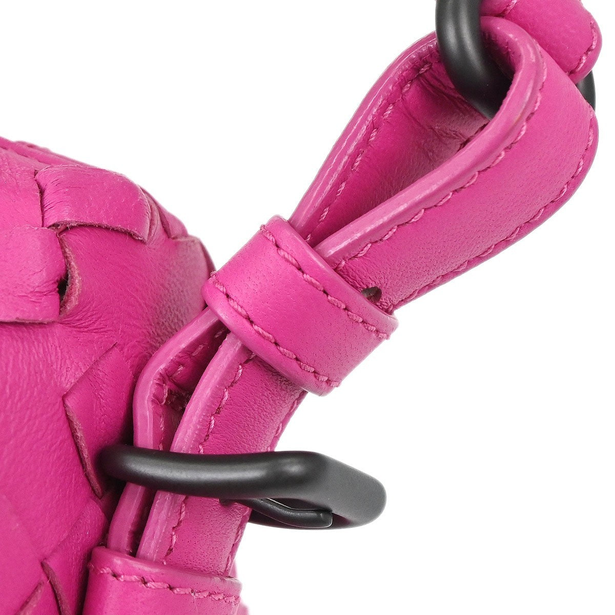 Bottega Veneta Intrecciato Leather Pink Leather Handbag (Pre-Owned)