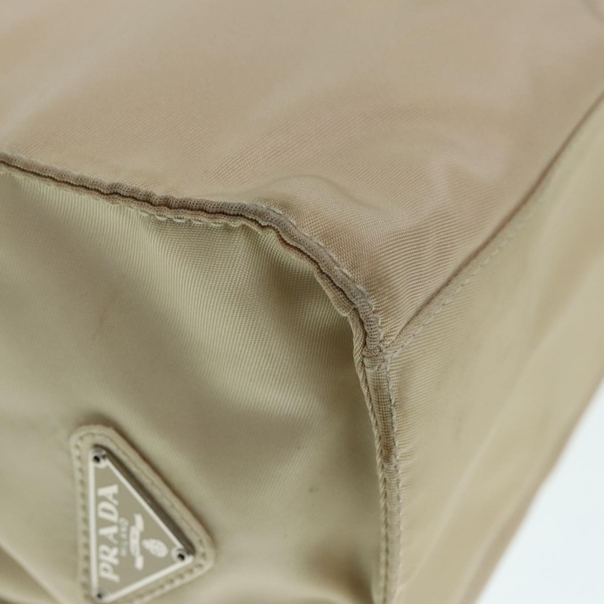 Prada Re-Nylon Beige Synthetic Handbag (Pre-Owned)