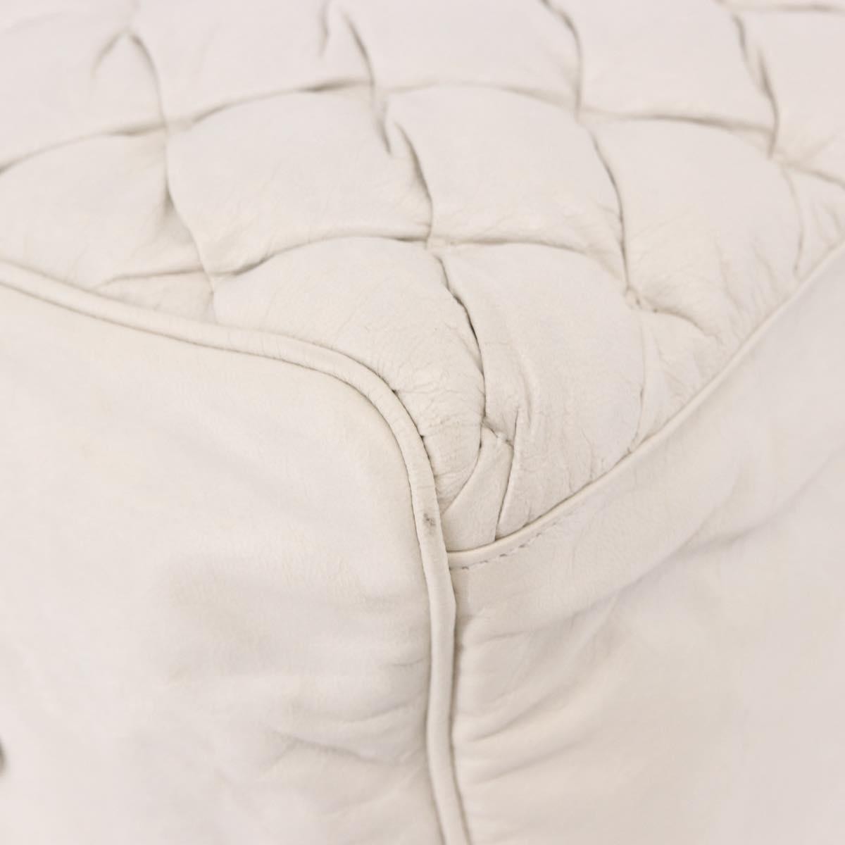Balenciaga Matelasse Leather White Leather Handbag (Pre-Owned)