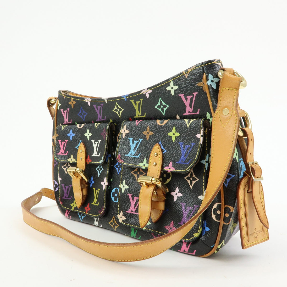 Louis Vuitton Lodge Monogram Multicolor Black Canvas Handbag (Pre-Owned)