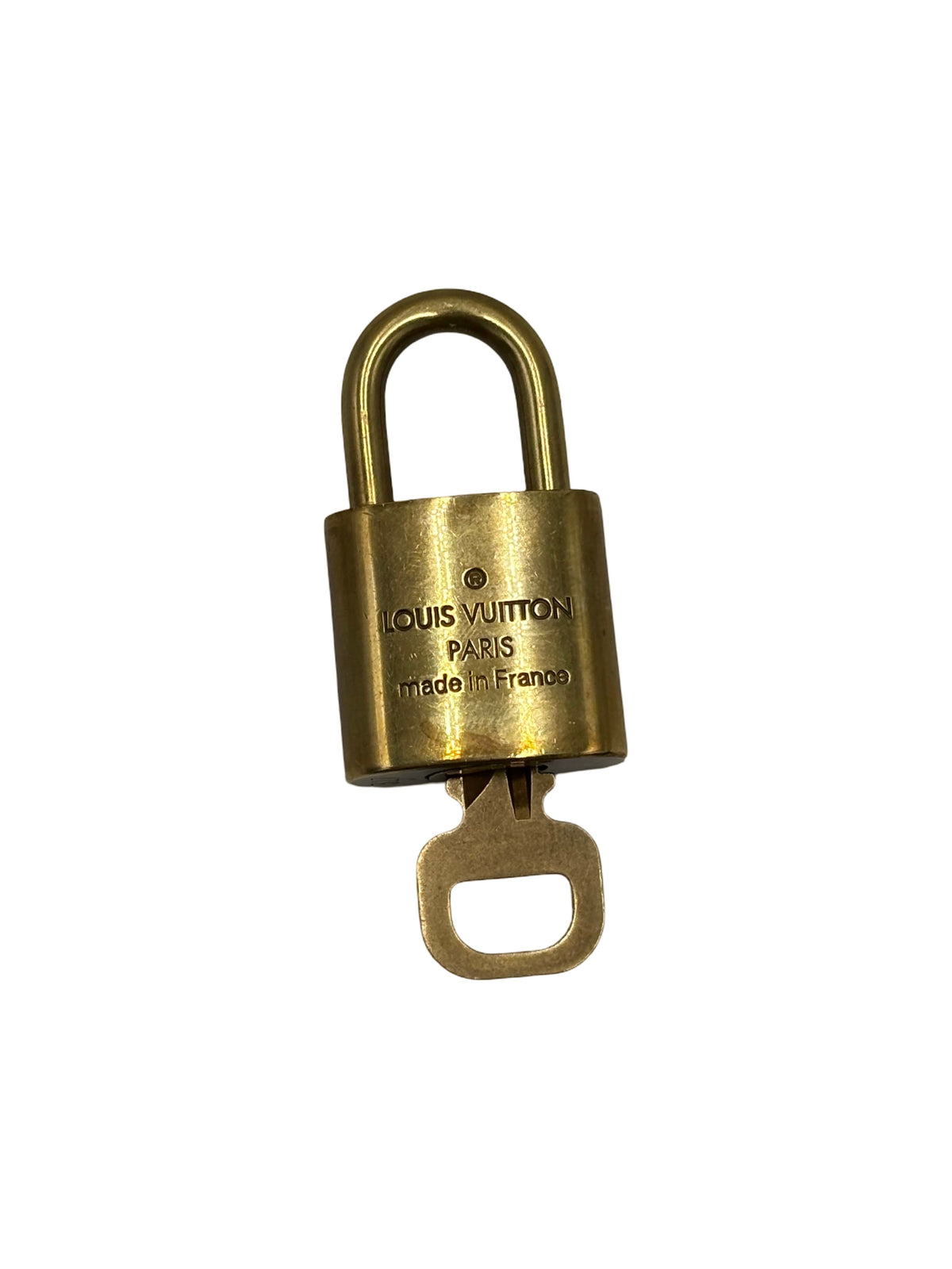 Louis Vuitton Padlock And Key Logo Metal Gold Metal Charms And Keychains Accessory (Pre-Owned)