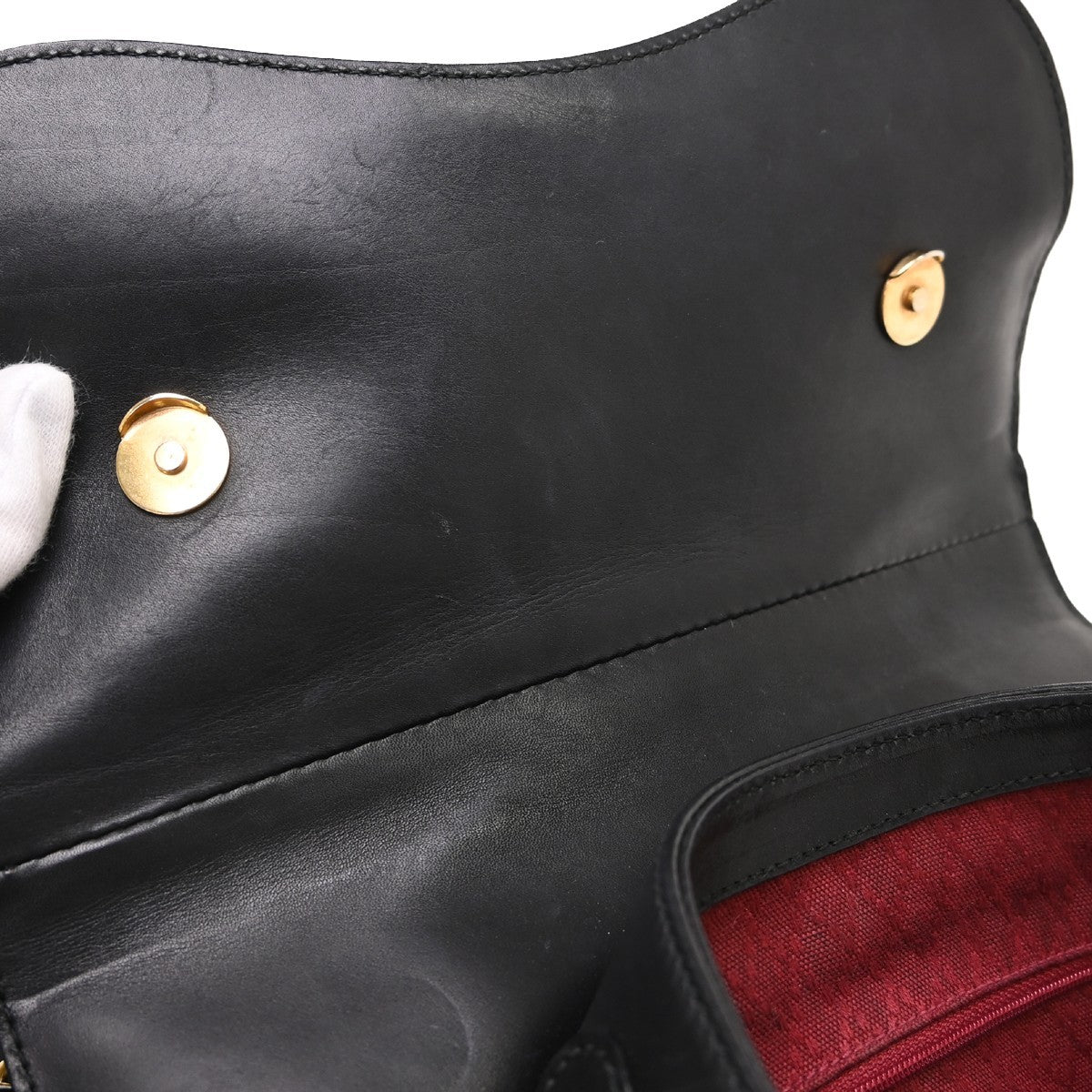 Gucci Backpack Leather Black Leather Backpack Bag (Pre-Owned)