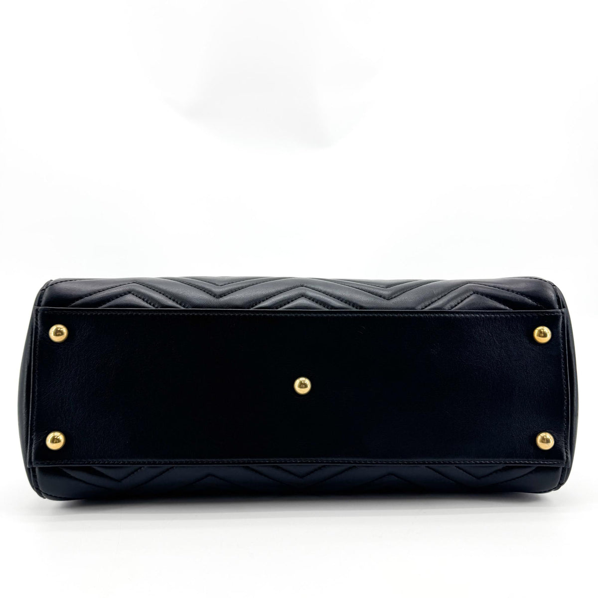 Gucci Gg Marmont Matelasse Leather Black Leather Shoulder Bag Bag (Pre-Owned)