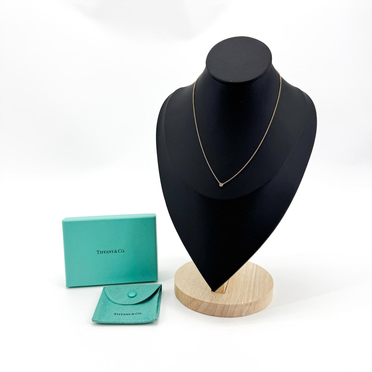 Tiffany & Co. Elsa Peretti Diamonds By The Yard Pendant 18K Yellow Gold With Diamond Gold Yellow_Gold Necklace Jewelry (Pre-Owned)