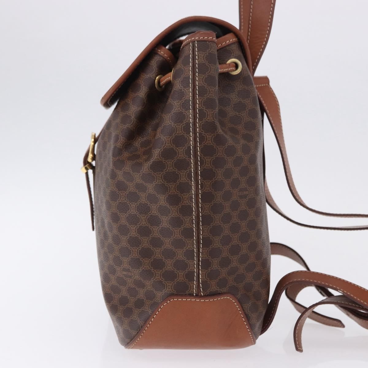 Celine Vintage Macadam Canvas Brown Canvas Backpack Bag (Pre-Owned)
