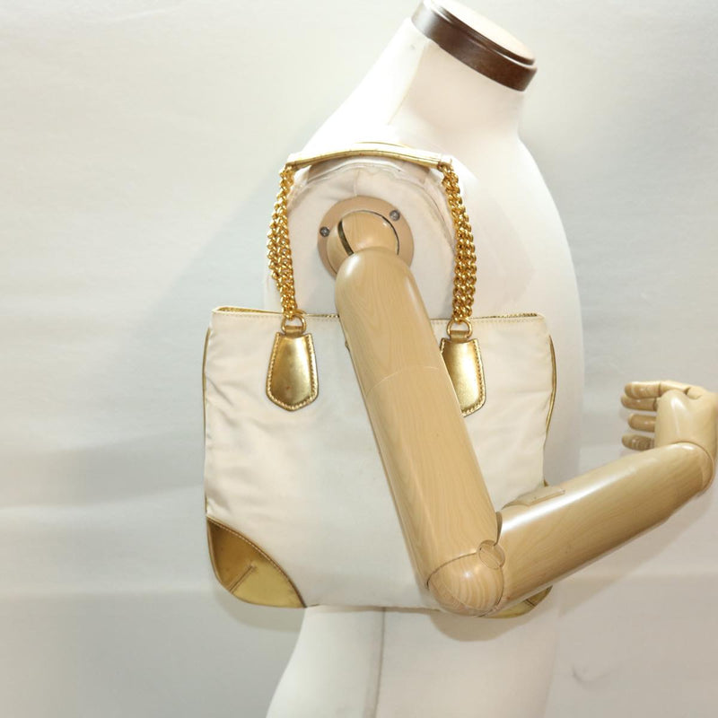 Prada Gold Synthetic Shoulder Bag (Pre-Owned)