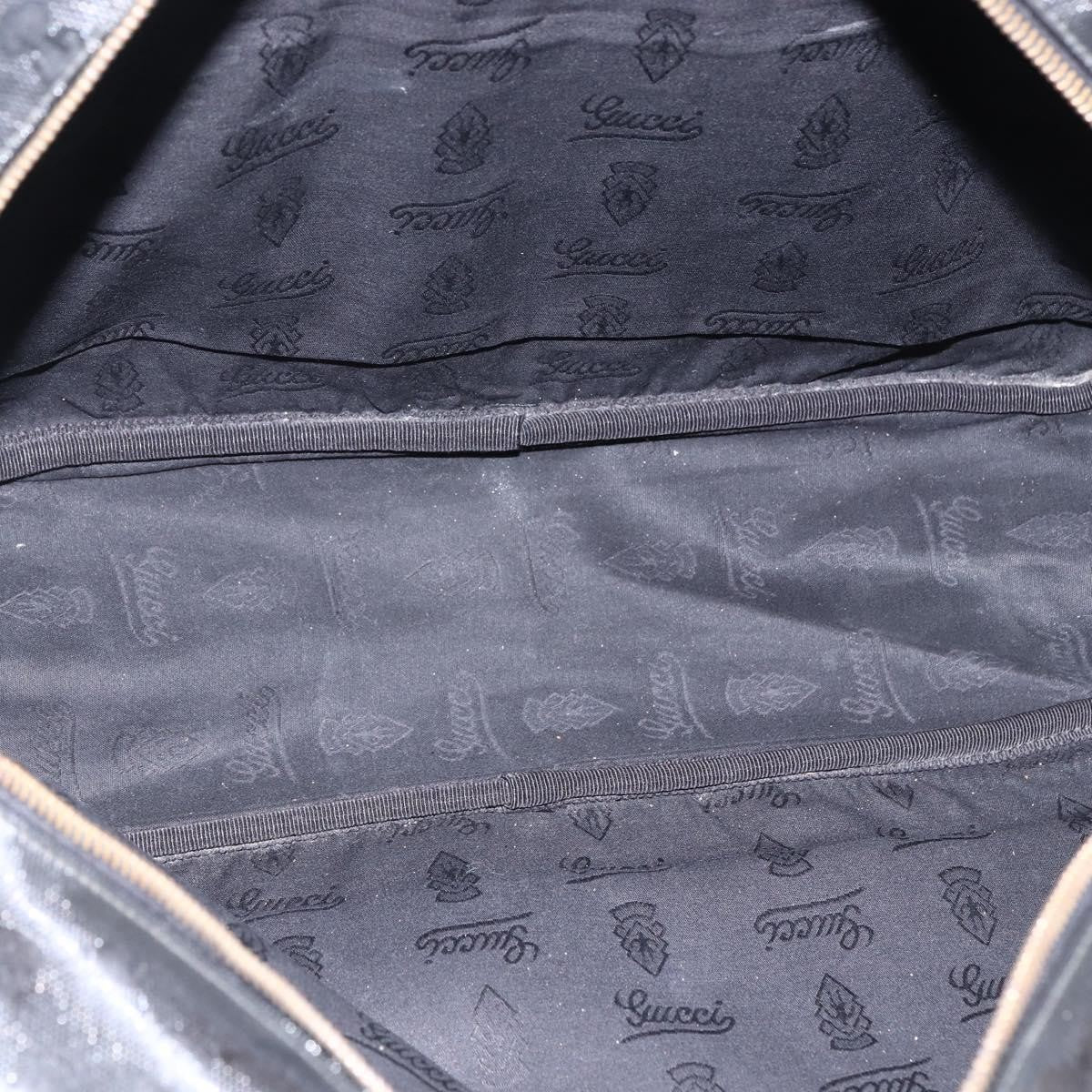 Gucci Zip Messenger Gg Imprime Black Canvas Shoulder Bag Bag (Pre-Owned)