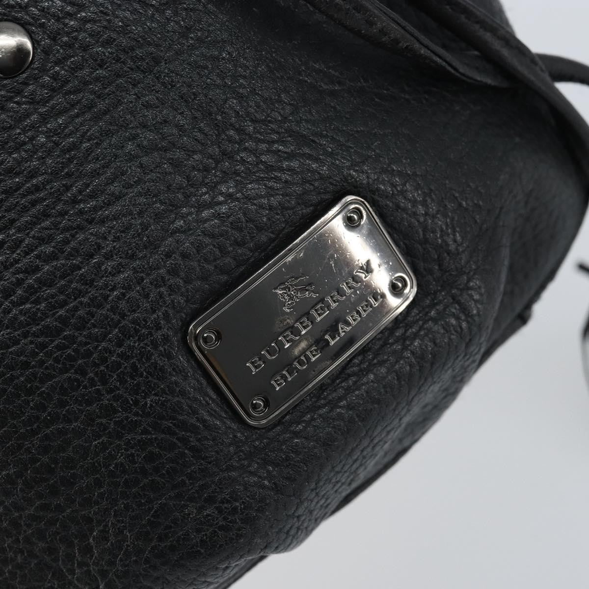 Burberry Blue Label Leather Black Leather Shoulder Bag Bag (Pre-Owned)