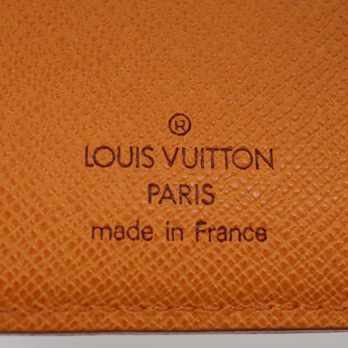 Louis Vuitton Agenda Cover Orange Leather Wallet  (Pre-Owned)