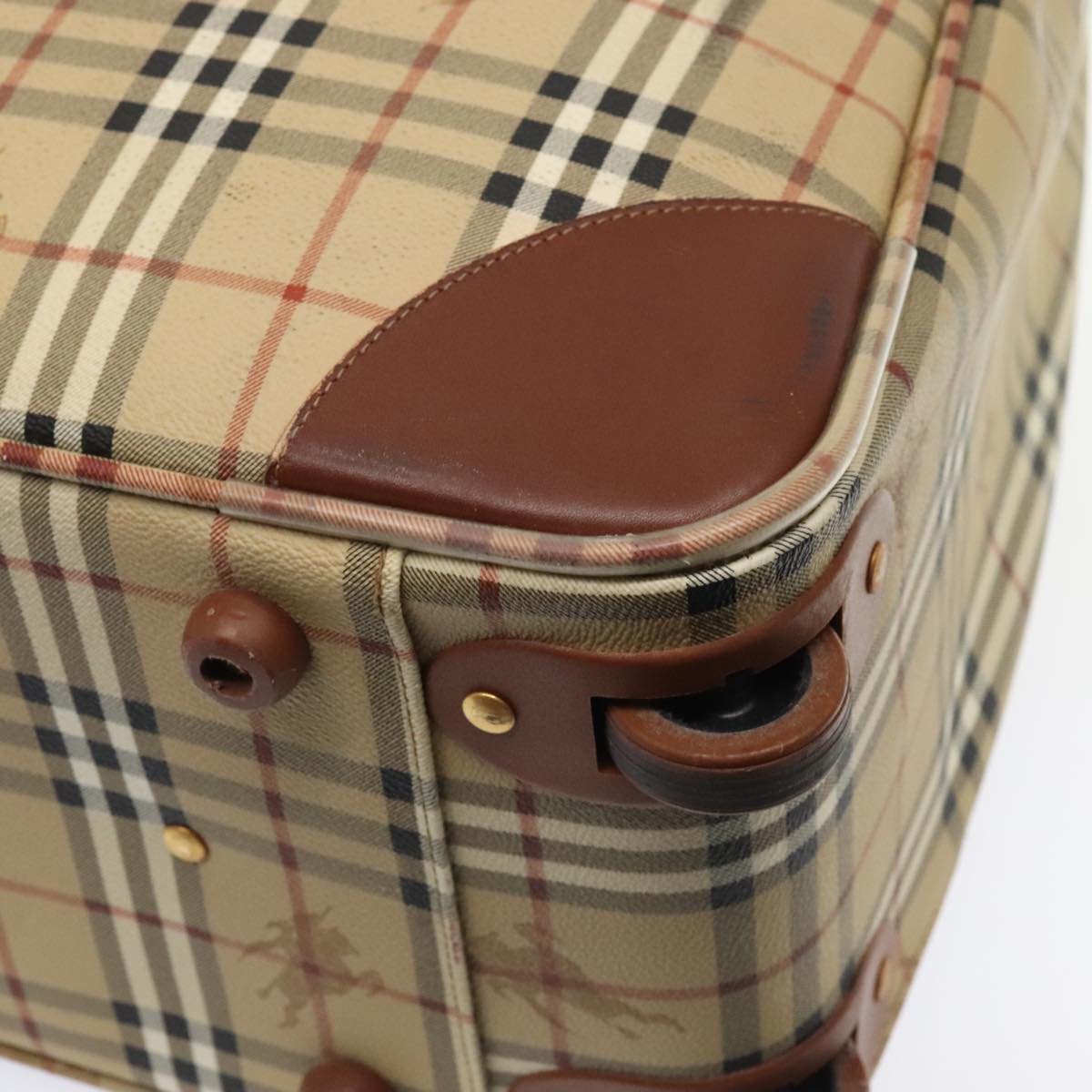 Burberry Nova Check Beige Canvas Travel Bag (Pre-Owned)