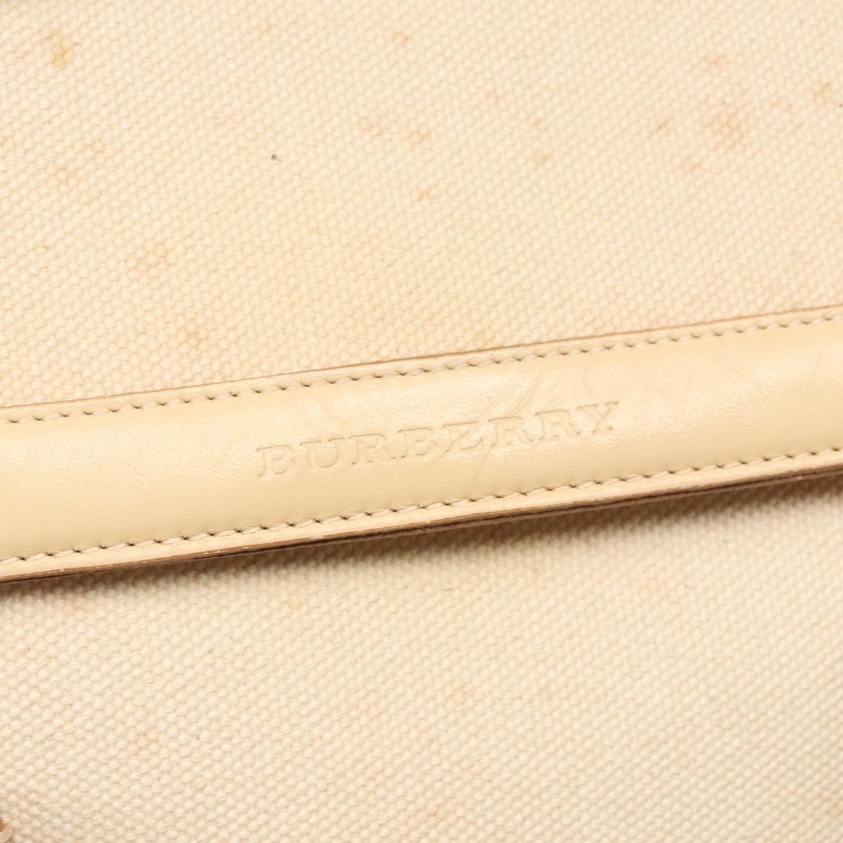 Burberry Nova Check Beige Canvas Handbag (Pre-Owned)