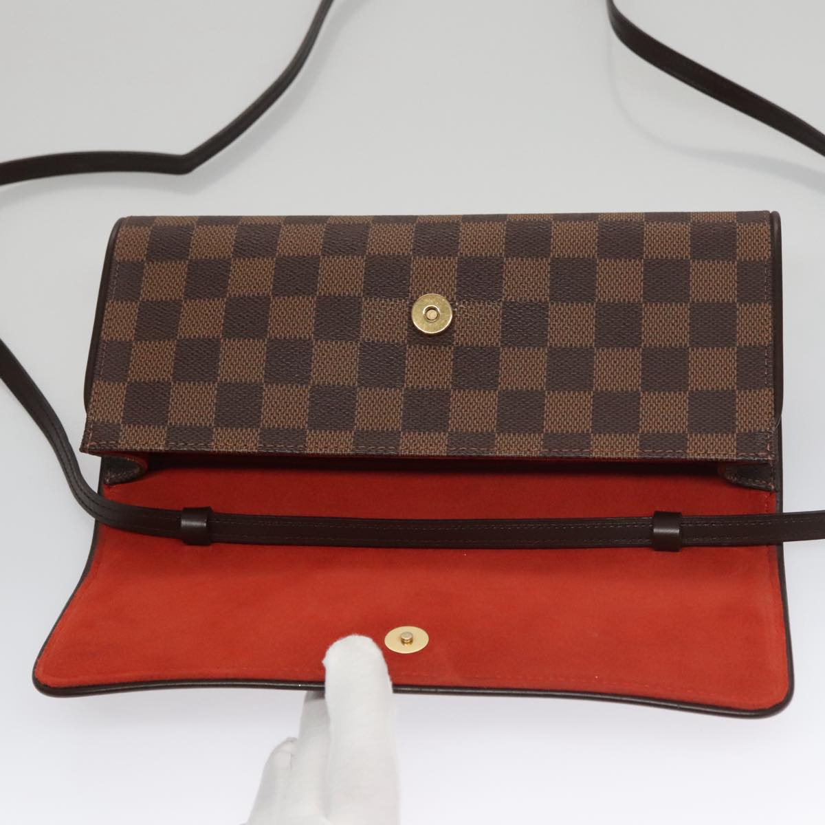 Louis Vuitton Twin Brown Canvas Shoulder Bag (Pre-Owned)