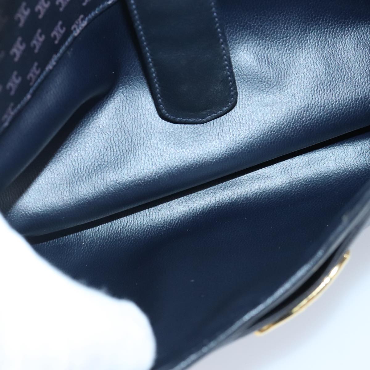 Céline Macadam Navy Canvas Shoulder Bag (Pre-Owned)