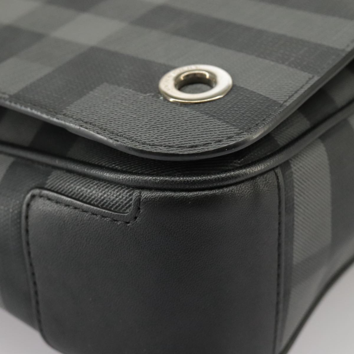 Burberry Nova Check Grey Canvas Shoulder Bag (Pre-Owned)