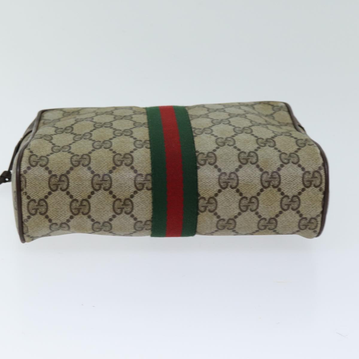 Gucci Sherry Beige Canvas Clutch Bag (Pre-Owned)