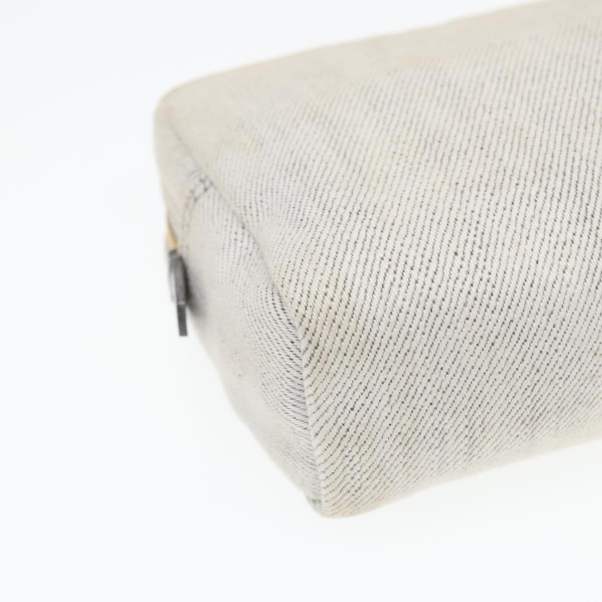 Prada Triangle Logo Beige Denim - Jeans Clutch Bag (Pre-Owned)