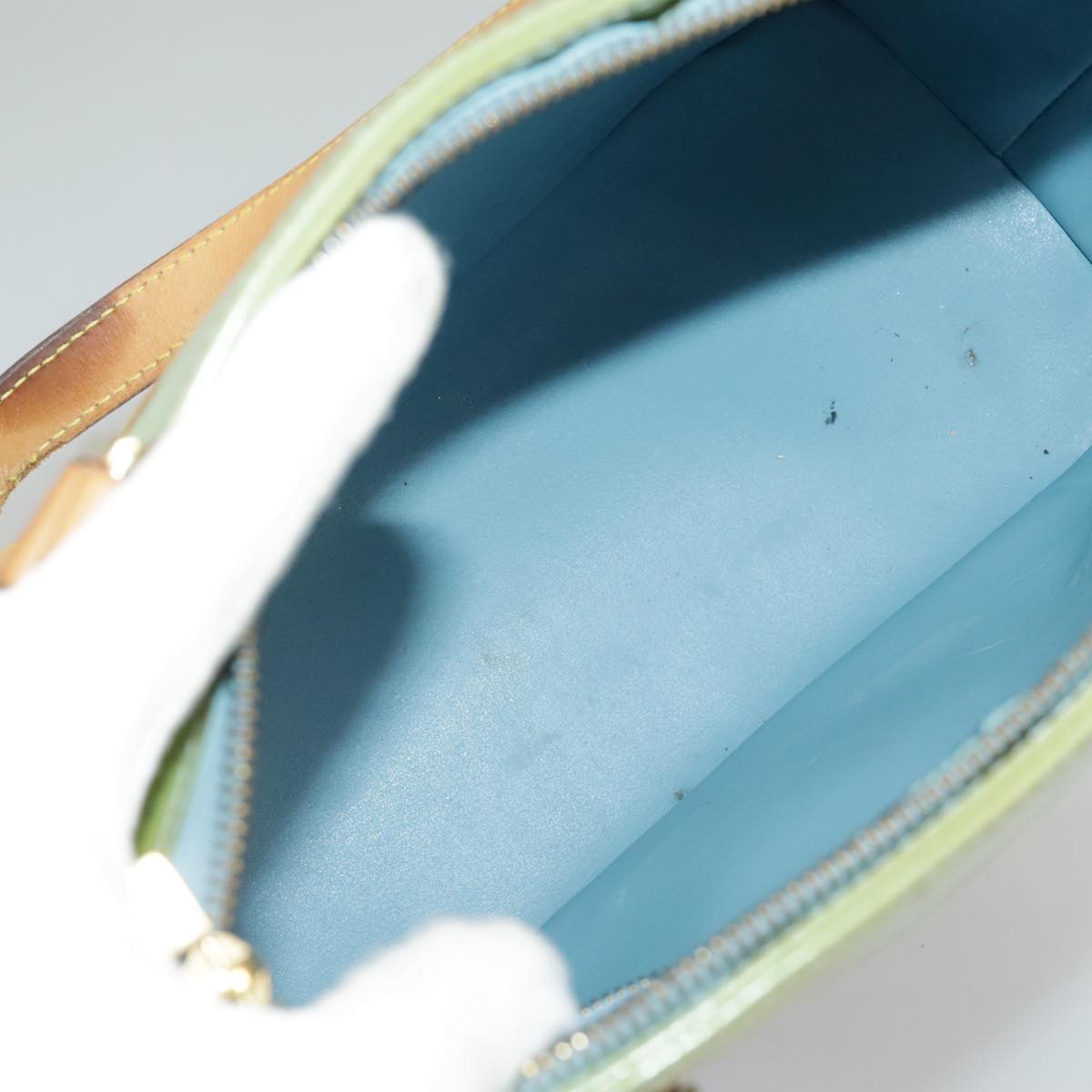Louis Vuitton Houston Green Patent Leather Handbag (Pre-Owned)