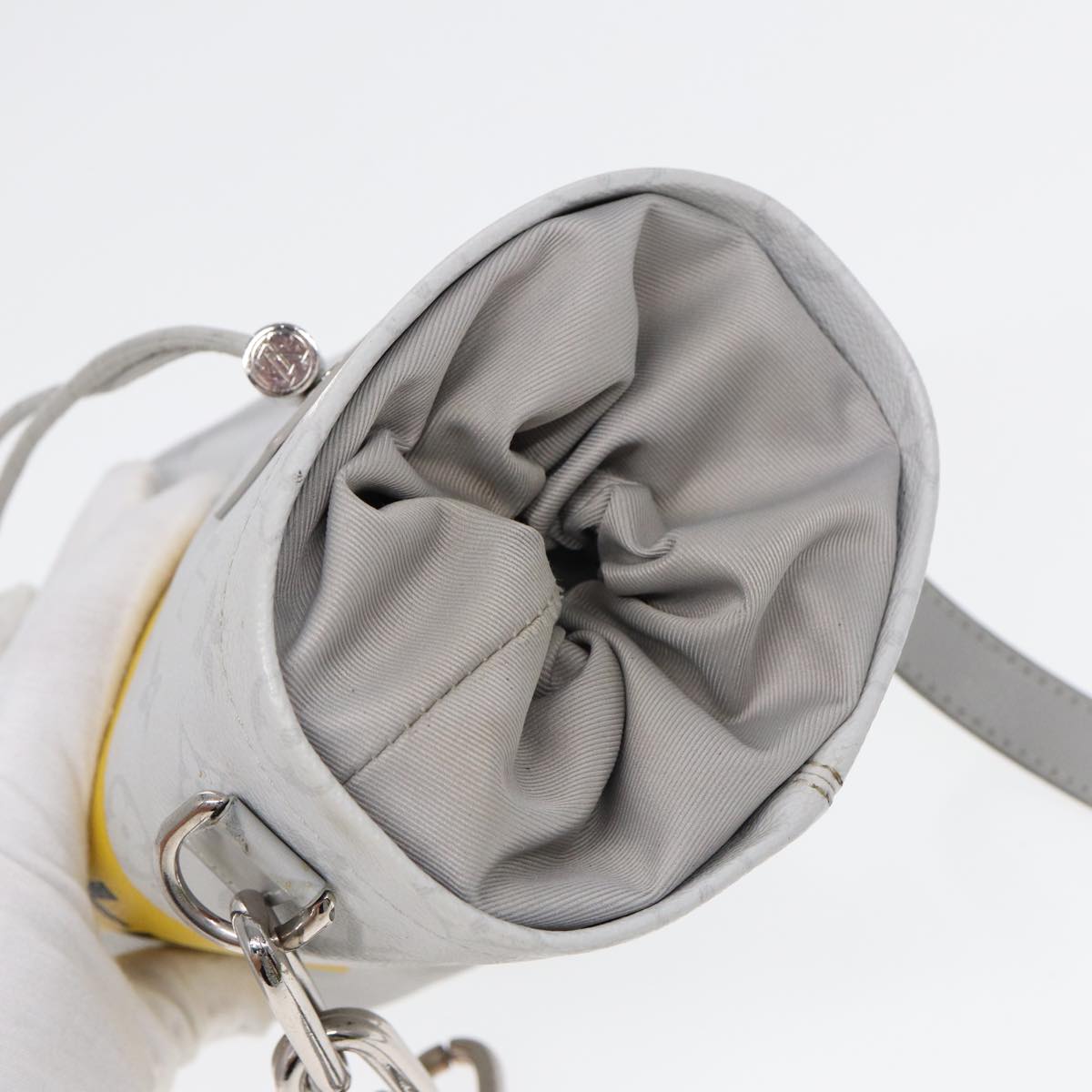 Louis Vuitton Chalk Nano White Leather Shoulder Bag (Pre-Owned)