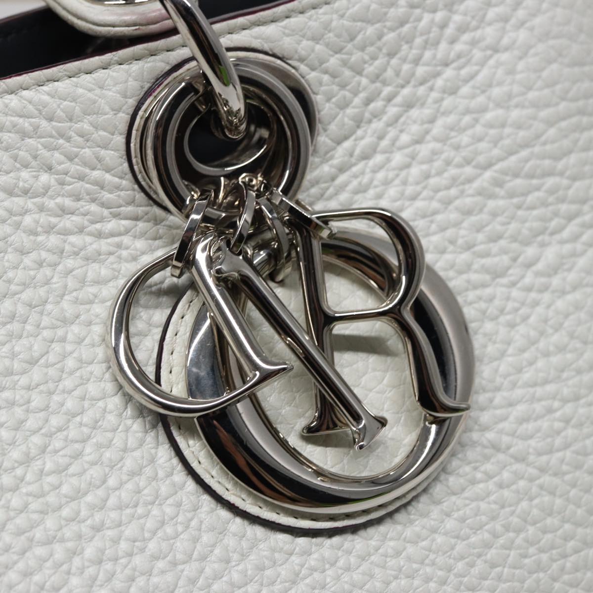 Dior Diorissimo White Leather Handbag (Pre-Owned)
