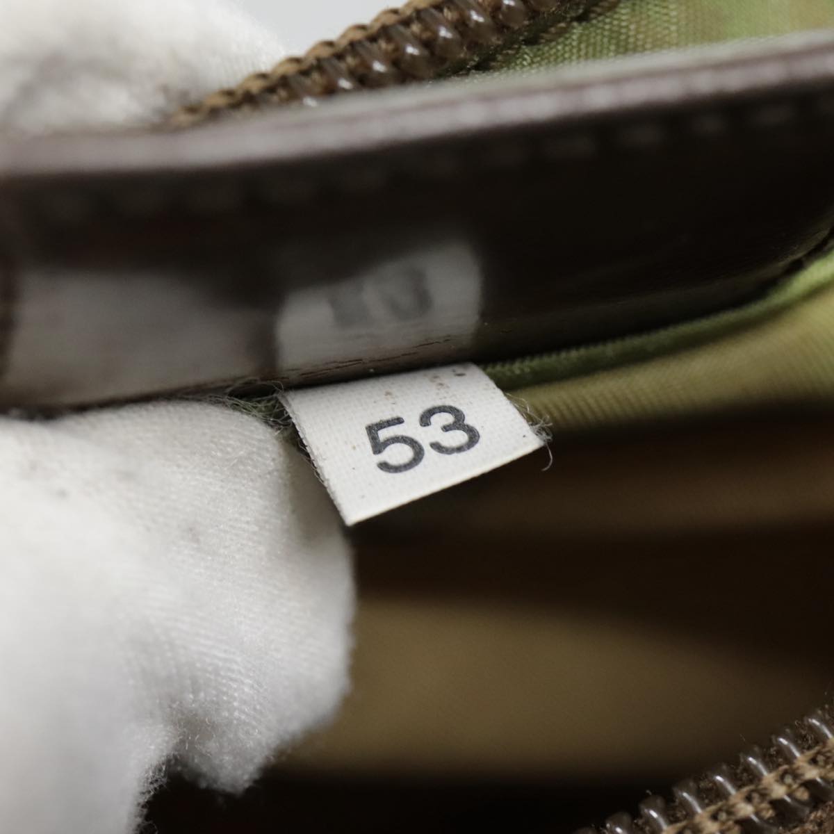 Prada Triangle Logo Khaki Synthetic Shoulder Bag (Pre-Owned)