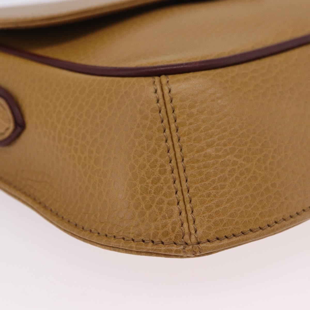 Cartier Must De Cartier Leather Beige Leather Shoulder Bag Bag (Pre-Owned)