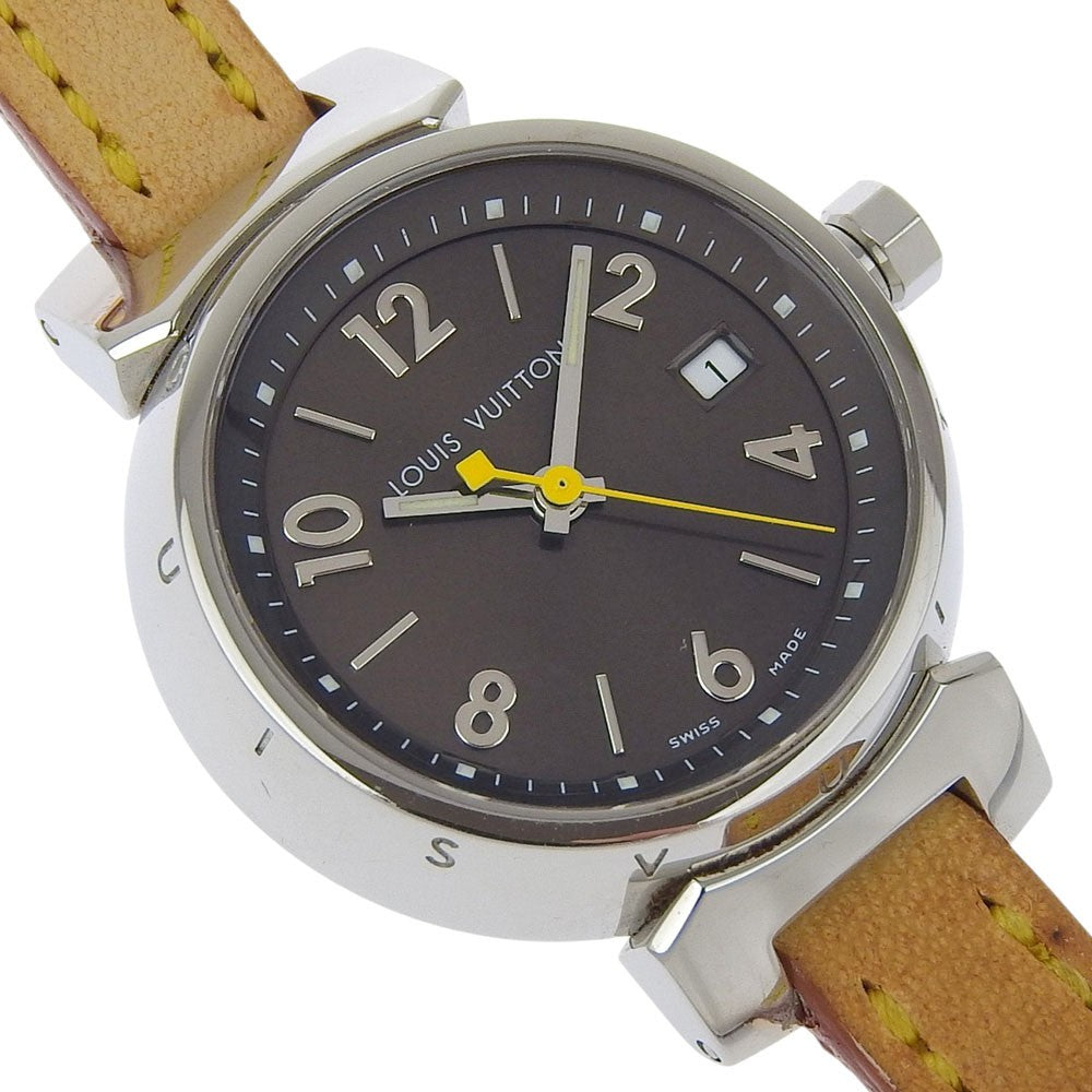 Louis Vuitton Tambour Quartz Stainless Steel Watch (Pre-Owned)