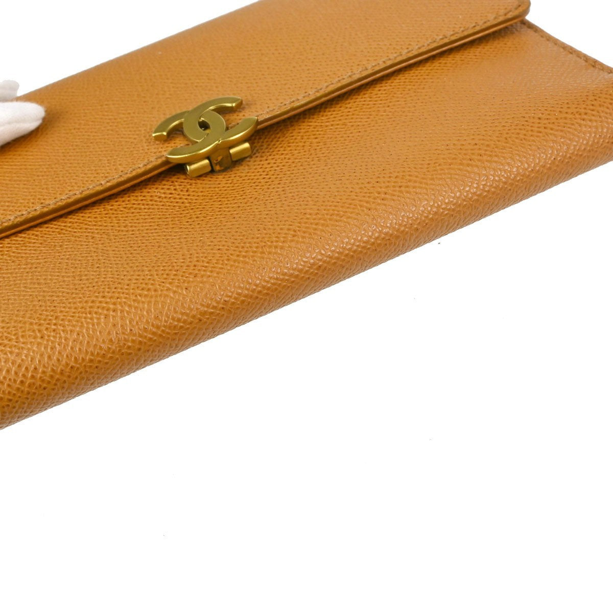 Chanel Trifold Caviar Brown Leather Wallets Accessory (Pre-Owned)